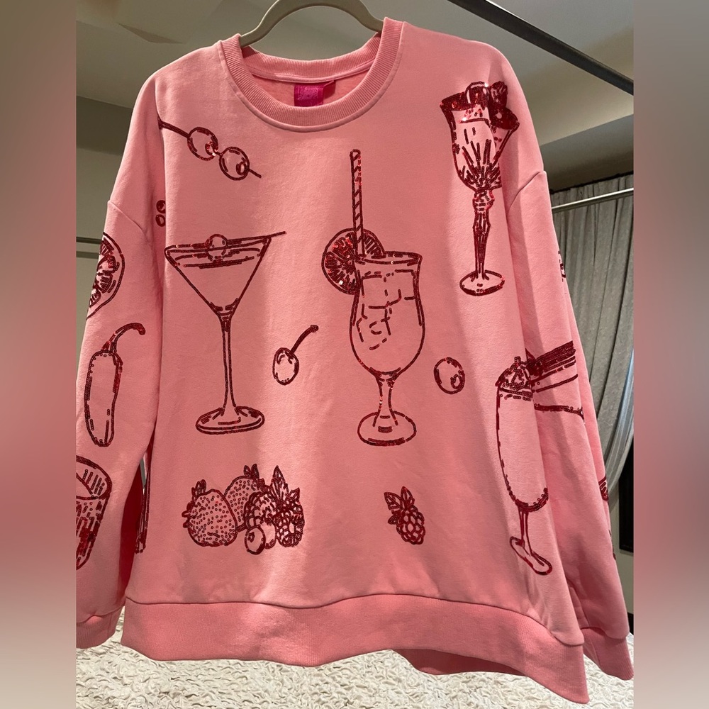 Queen of sparkles sweatshirt in the cutest pink.